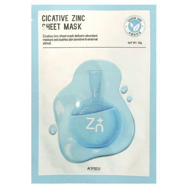 Успокаивающая тканевая маска с цинком A'Pieu Cicative Zinc Sheet Mask