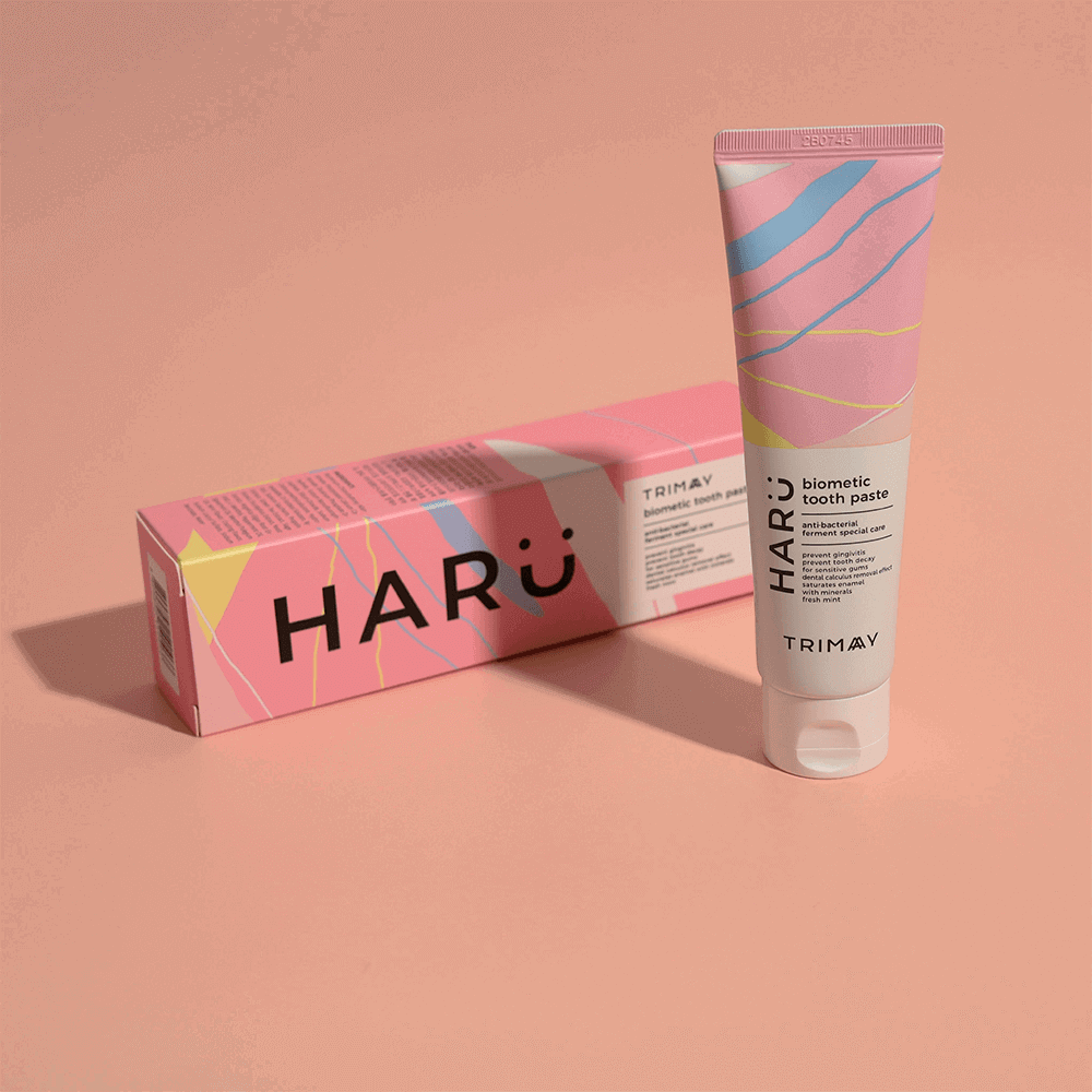 Зубная паста гидроксиапатитом и ферментированным комплексом TRIMAY HARU Biometic Tooth Paste