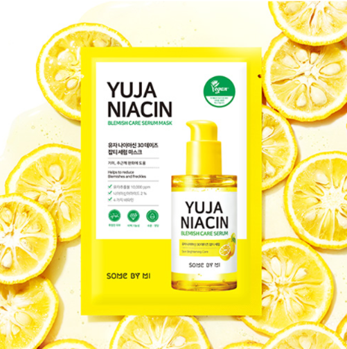 Тканевая маска на основе сыворотки с юдзу SOME BY MI Yuja Niacin Blemish Care Serum Mask