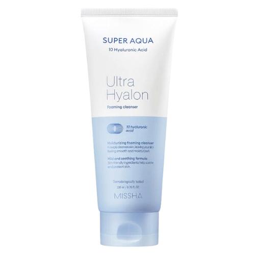 Увлажняющая пенка с гиалуроновой кислотой Missha Super Aqua Ultra Hyalyron Cleansing Foam