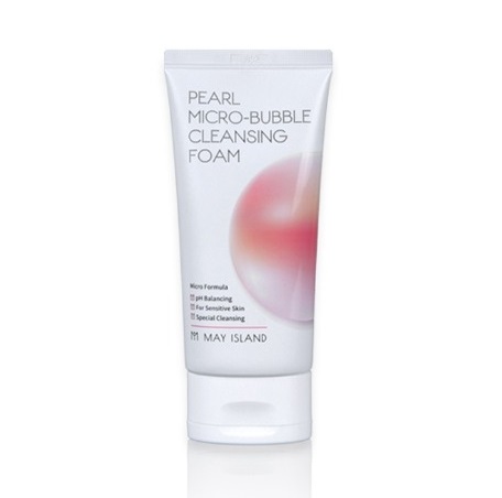 Пенка микро пилинг для лица May Island Pearl Micro-Bubble Cleansing Foam
