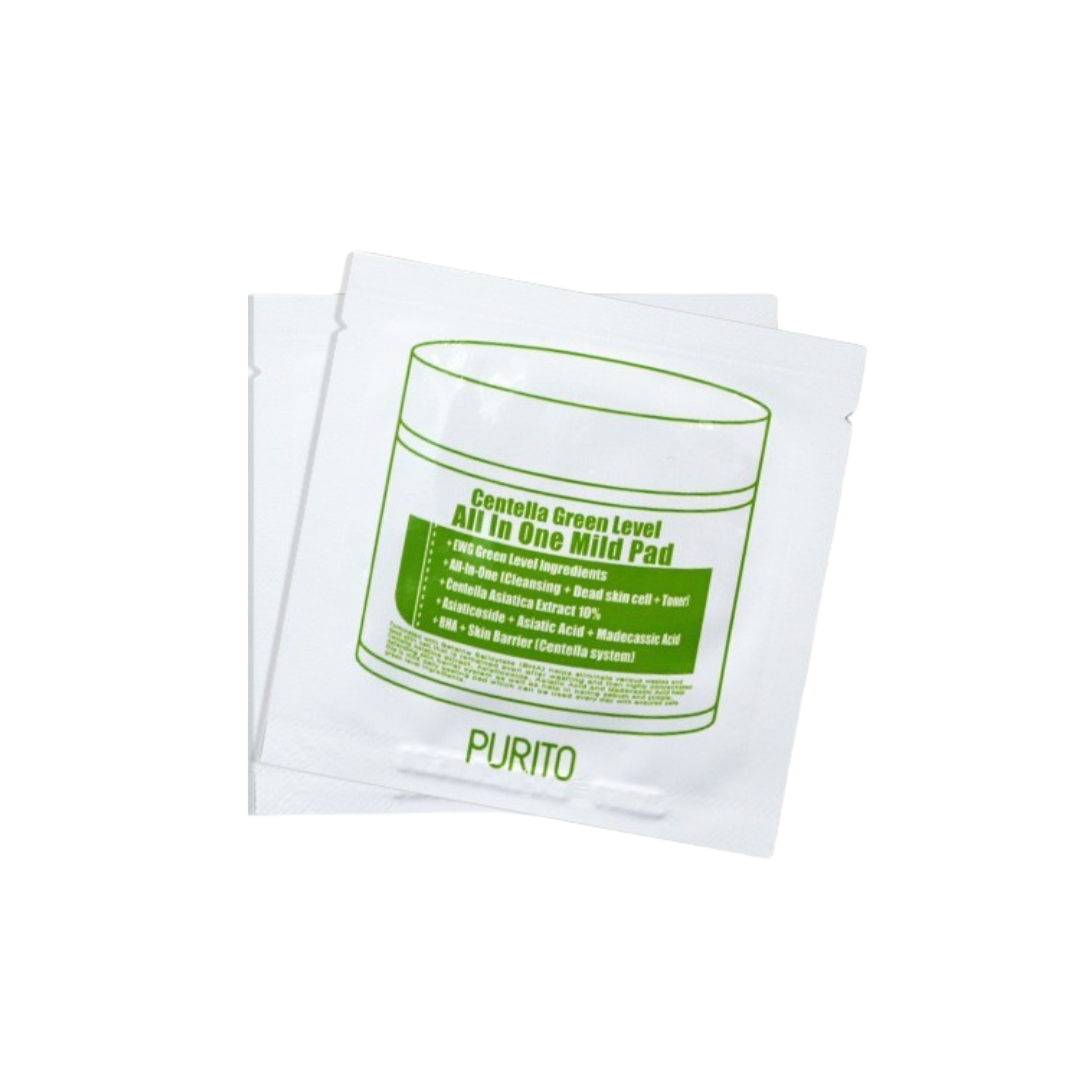 Увлажняющие пэды с центеллой для лица PURITO Centella Green Level All In One Mild Pad