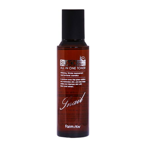 Восстанавливающий тонер с муцином черной улитки FarmStay Black Snail All In One Toner