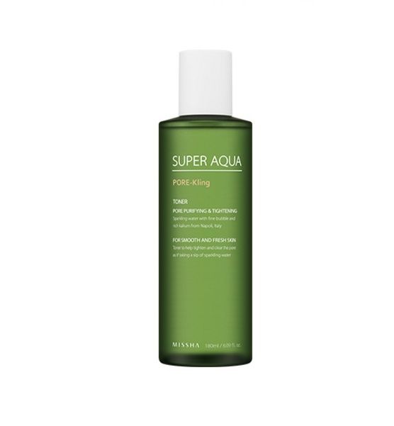 тонер для сужения пор missha super aqua pore-kling toner