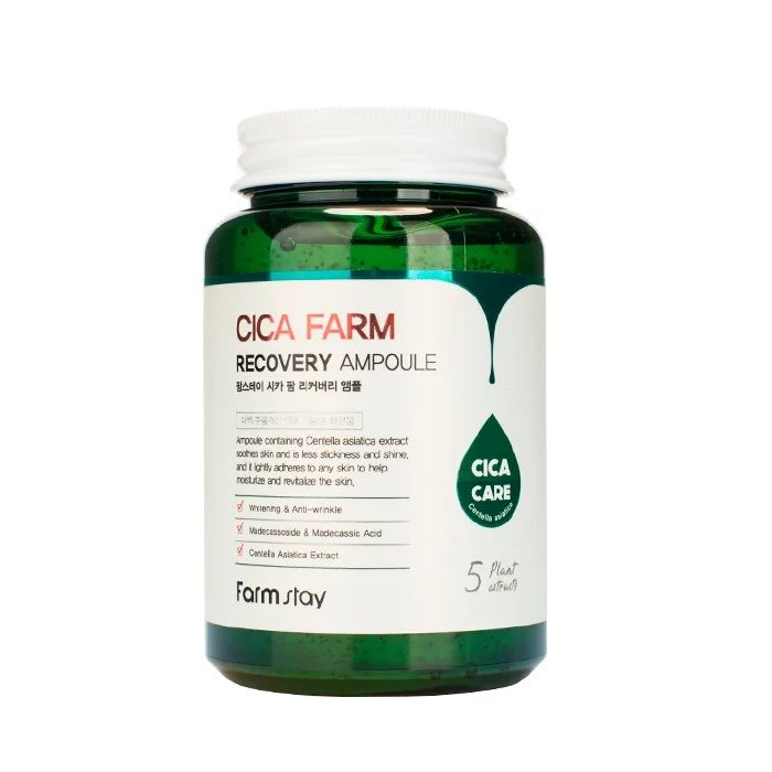 Ампульная сыворотка с центеллой  FarmStay Cica Farm Recovery Ampoule