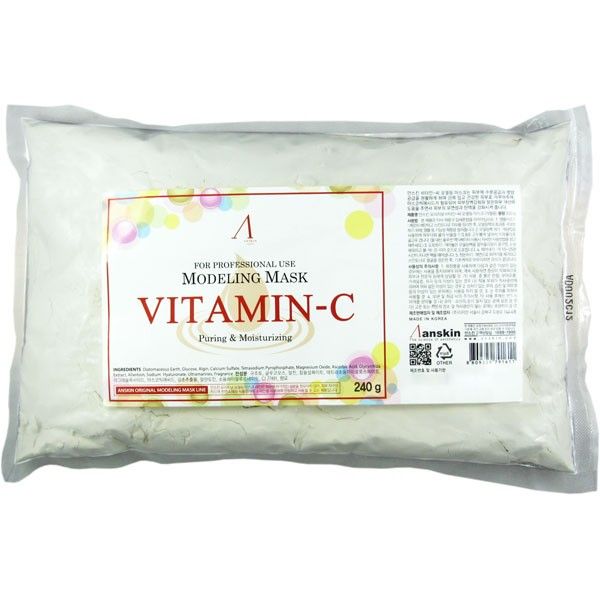 Альгинатная маска увлажнение и выравнивание тона кожи Anskin Modeling Mask Vitamin-C Brightening & Moisturizing