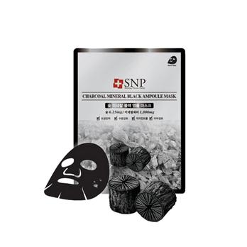 Тканевая маска на основе древесного угля SNP Charcoal Mineral Black Ampoule Mask